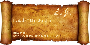 Labáth Jetta névjegykártya